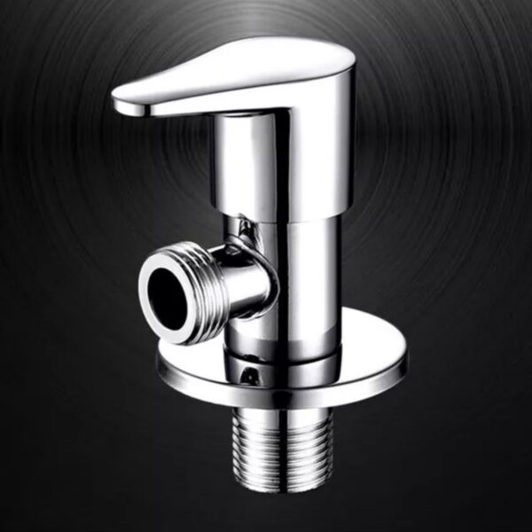 SONAIKA (Pan304) Brass Disc Fitting Stainless Steel Bathroom Angle Valve Cock  (Chrome Finish) - Pack of 1 to 12