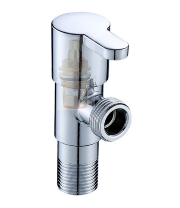 SONAIKA (Marc304) Brass Disc Fitting Stainless Steel Bathroom Angle Valve Cock  (Chrome Finish) - Pack of 1 to 12