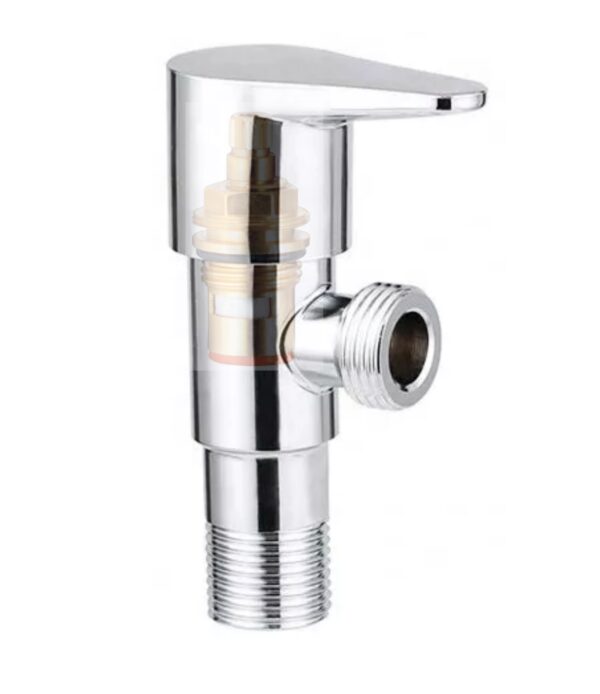SONAIKA (Pan304) Brass Disc Fitting Stainless Steel Bathroom Angle Valve Cock  (Chrome Finish) - Pack of 1 to 12